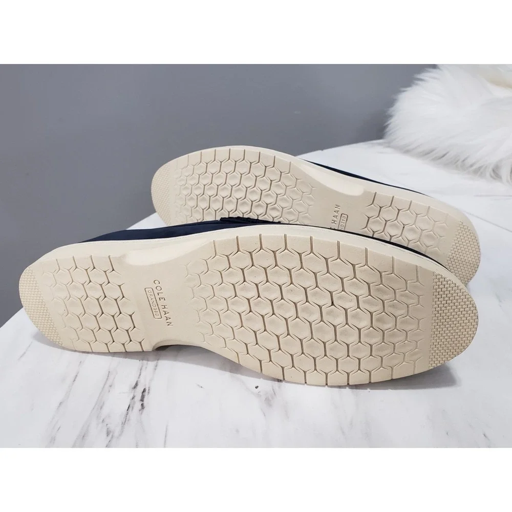 NEW NO BOX Cole Haan Original Grand‎ Greenwich Grand Venetian NAVY NUBUCK LOAFER
